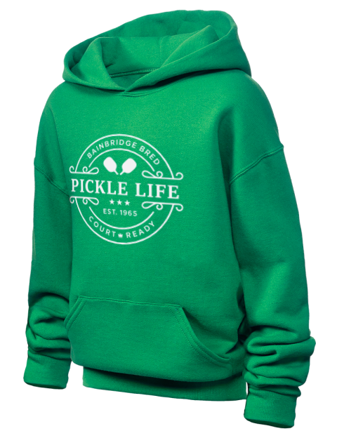 Bainbridge Life Pickleball Youth Hooded Sweatshirt | Swagsta