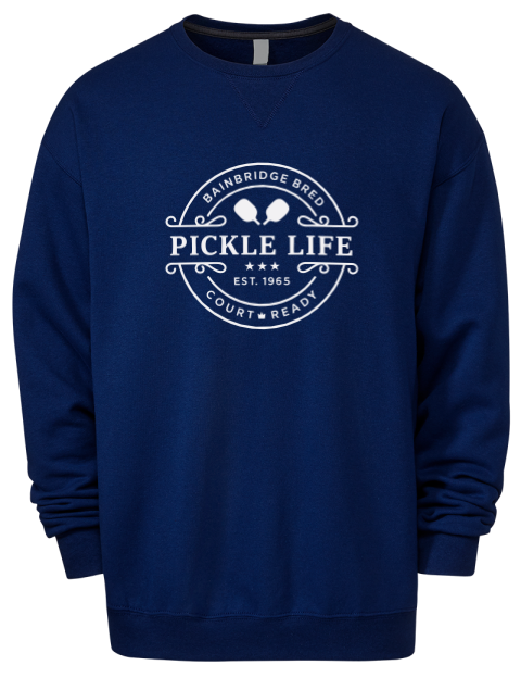 Bainbridge Life Pickleball Premium Unisex Crewneck Sweatshirt | Swagsta