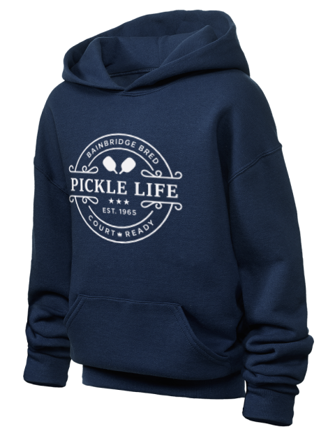 Bainbridge Life Pickleball Youth Hooded Sweatshirt | Swagsta