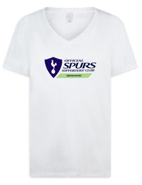 Official Denton Spurs Premium Ladies V-Neck T-Shirt | Swagsta
