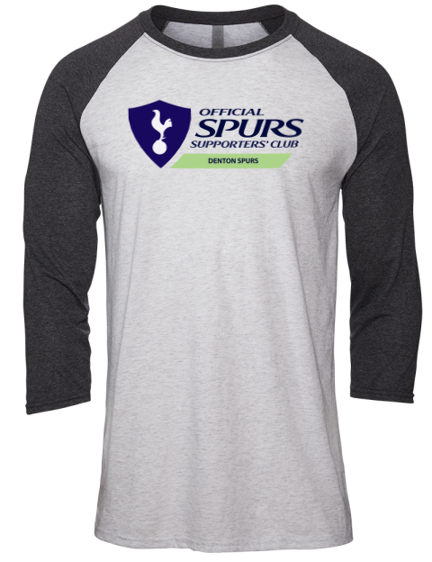 Official Denton Spurs Unisex Premium Three-Quarter Raglan T-Shirt | Swagsta