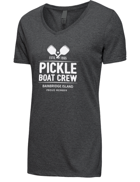 Boat Crew Pickleball Premium Ladies V-Neck T-Shirt | Swagsta