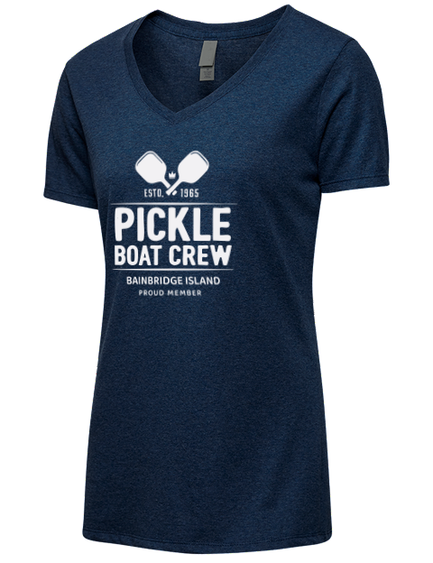 Boat Crew Pickleball Premium Ladies V-Neck T-Shirt | Swagsta