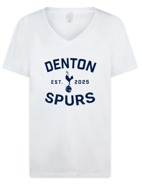 Fan Wear Denton Spurs Premium Ladies V-Neck T-Shirt | Swagsta