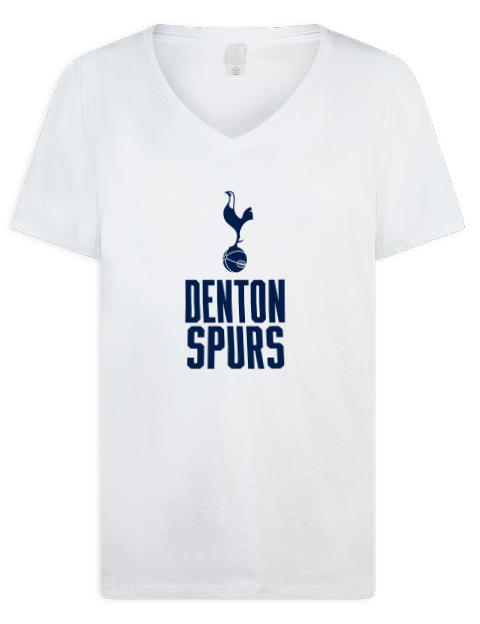 Stacked Denton Spurs Premium Ladies V-Neck T-Shirt | Swagsta