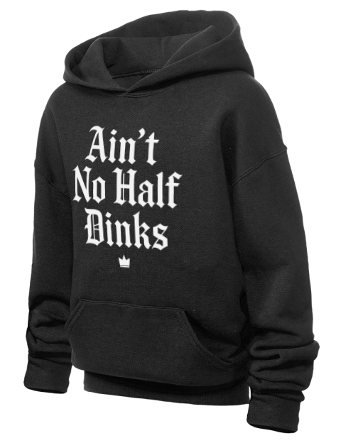 No Half Dinks Pickleball Youth Hooded Sweatshirt | Swagsta