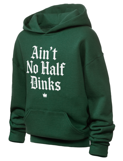 No Half Dinks Pickleball Youth Hooded Sweatshirt | Swagsta
