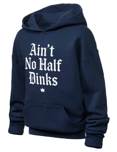 No Half Dinks Pickleball Youth Hooded Sweatshirt | Swagsta