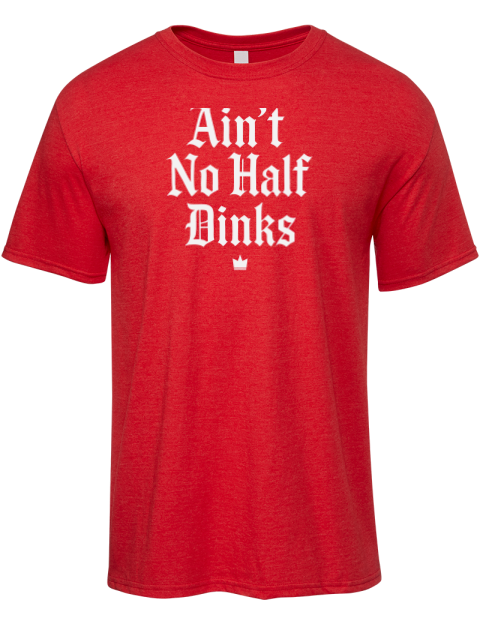 No Half Dinks Pickleball Premium Ring-Spun Cotton Unisex T-Shirt | Swagsta