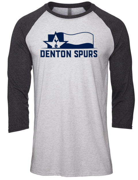 Local Club Denton Spurs Custom Unisex Premium Three-Quarter Raglan T-Shirt | Swagsta