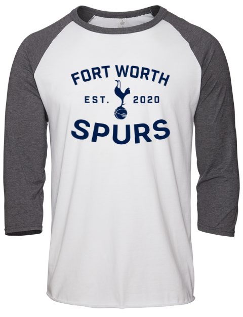 Fan Wear Fort Worth Spurs Unisex Premium Three-Quarter Raglan T-Shirt | Swagsta
