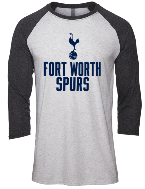 Stacked Fort Worth Spurs Unisex Premium Three-Quarter Raglan T-Shirt | Swagsta