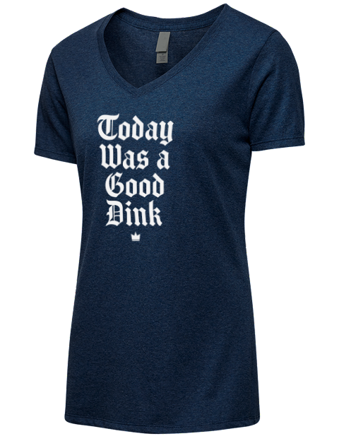 Today Was A Good Day Pickleball Premium Ladies V-Neck T-Shirt | Swagsta