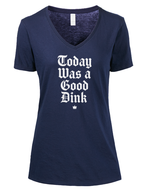Today Was A Good Day Pickleball Premium Ladies V-Neck T-Shirt | Swagsta