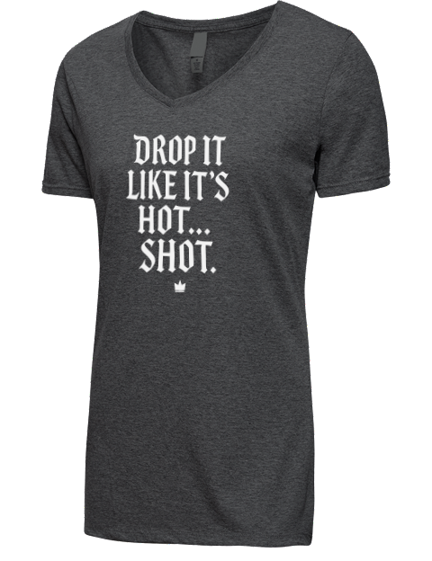 Drop It Like Its Hot Pickleball Premium Ladies V-Neck T-Shirt | Swagsta