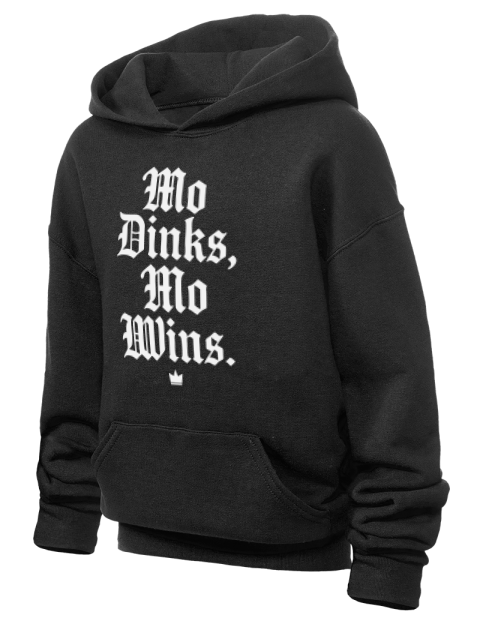 Mo Dinks Mo Wins Pickleball Youth Hooded Sweatshirt | Swagsta
