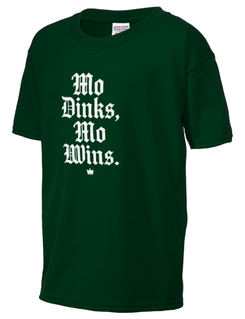 Mo Dinks Mo Wins Pickleball Youth T-Shirt | Swagsta