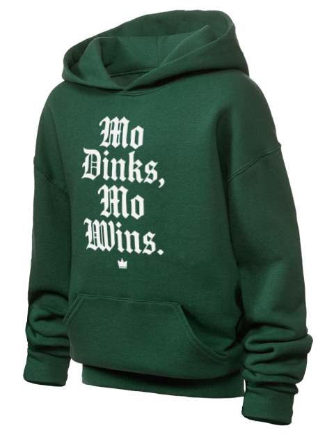 Mo Dinks Mo Wins Pickleball Youth Hooded Sweatshirt | Swagsta