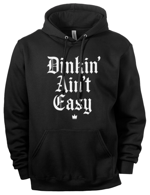 Dink'n Aint't Easy Pickleball Eco Premium Unisex Hooded Sweatshirt | Swagsta