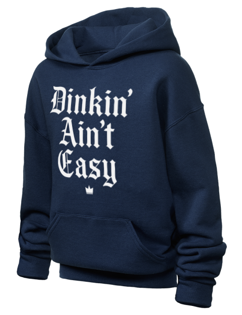 Dink'n Aint't Easy Pickleball Youth Hooded Sweatshirt | Swagsta