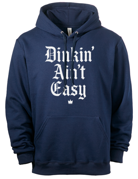 Dink'n Aint't Easy Pickleball Eco Premium Unisex Hooded Sweatshirt | Swagsta