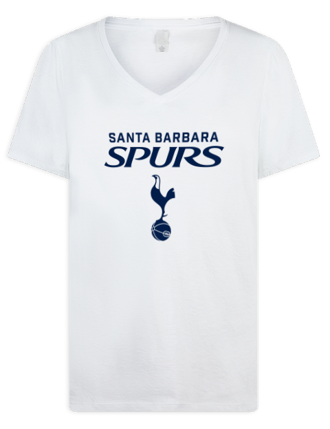 Classic Edition Santa Barbara Spurs Premium Ladies V-Neck T-Shirt | Swagsta