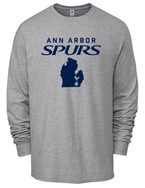 Support Ann Arbor Spurs Custom Men's Long-Sleeve T-Shirt | Swagsta