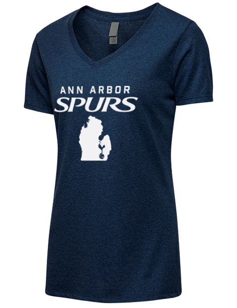 Local Ann Arbor Spurs Custom Premium Ladies V-Neck T-Shirt | Swagsta