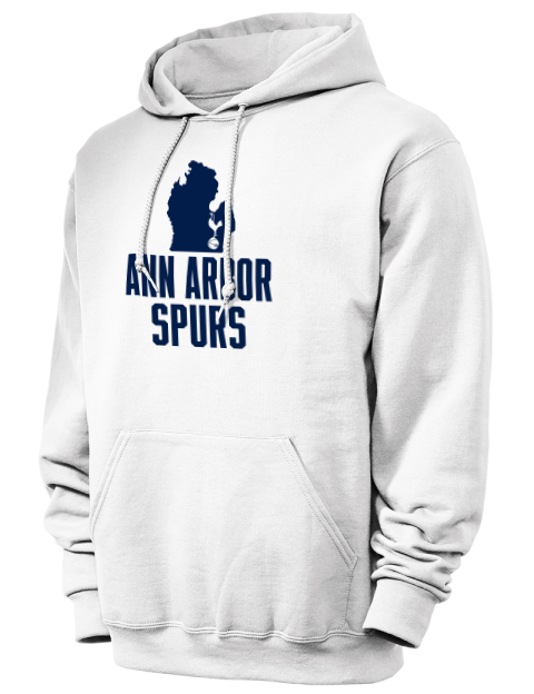 Stacked Club Logo Ann Arbor Spurs Custom Unisex Hooded Sweatshirt | Swagsta