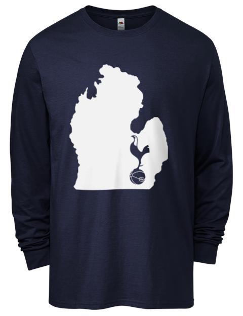 State Outline Ann Arbor Spurs Custom Men's Long-Sleeve T-Shirt | Swagsta