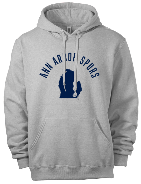 Arched Club Logo Ann Arbor Spurs Custom Eco Premium Unisex Hooded Sweatshirt | Swagsta
