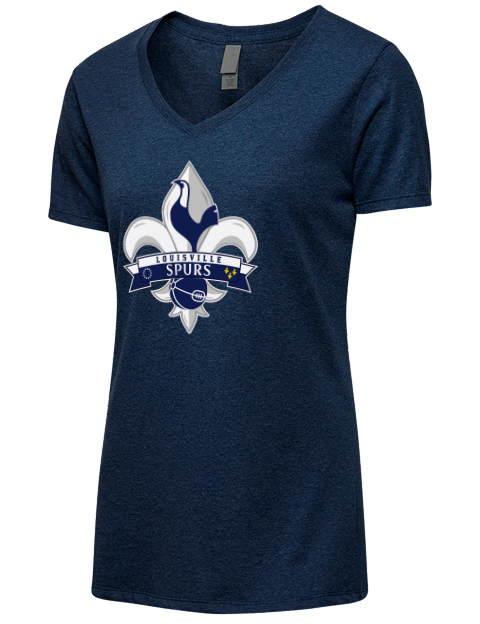 Local Club Dark Louisville Spurs Custom Premium Ladies V-Neck T-Shirt | Swagsta