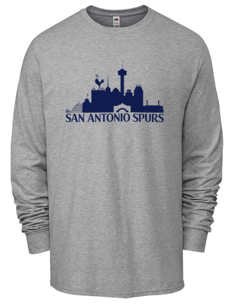Bridge San Antonio Spurs Custom Men's Long-Sleeve T-Shirt | Swagsta