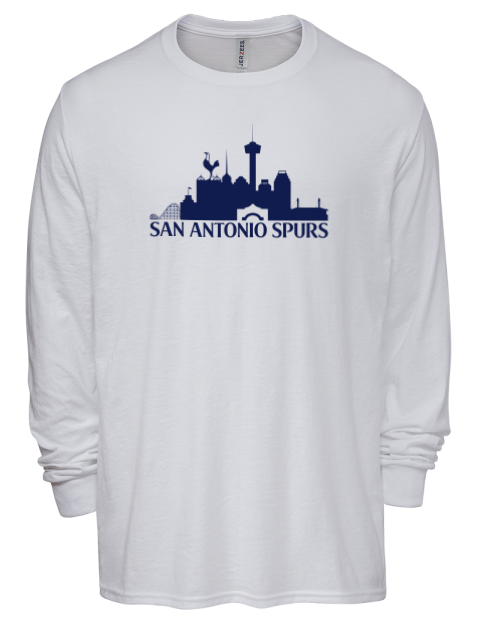 Bridge San Antonio Spurs Custom Men's Premium Blend Long Sleeve-T-Shirt | Swagsta