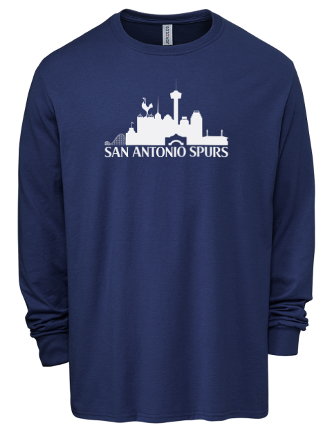 Bridge Lite San Antonio Spurs Custom Men's Premium Blend Long Sleeve-T-Shirt | Swagsta