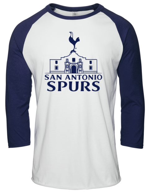 Alamo San Antonio Spurs Custom Unisex Premium Three-Quarter Raglan T-Shirt | Swagsta