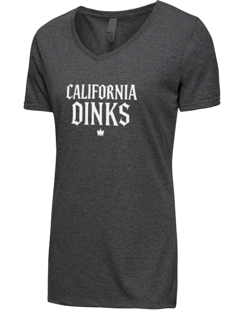 California Dinks Pickleball Premium Ladies V-Neck T-Shirt | Swagsta
