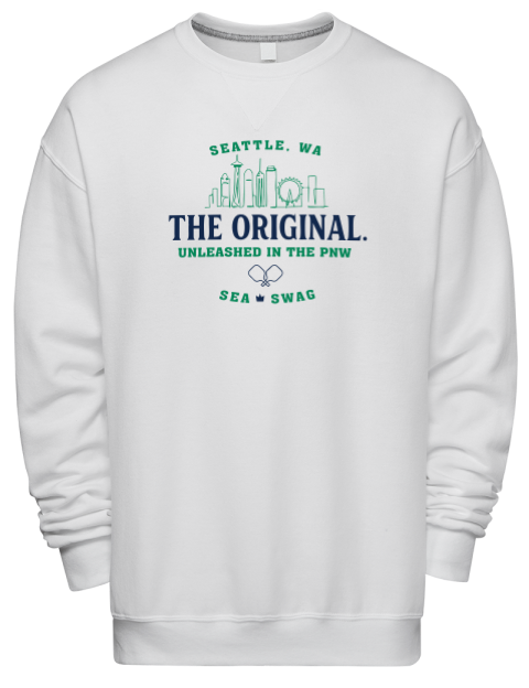 Unleashed PNW Pickleball Premium Unisex Crewneck Sweatshirt | Swagsta