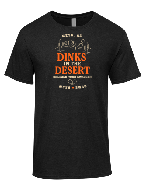 Dinks In The Desert Pickleball Premium Ring-Spun Cotton Unisex T-Shirt | Swagsta