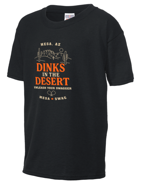 Dinks In The Desert Pickleball Youth T-Shirt | Swagsta