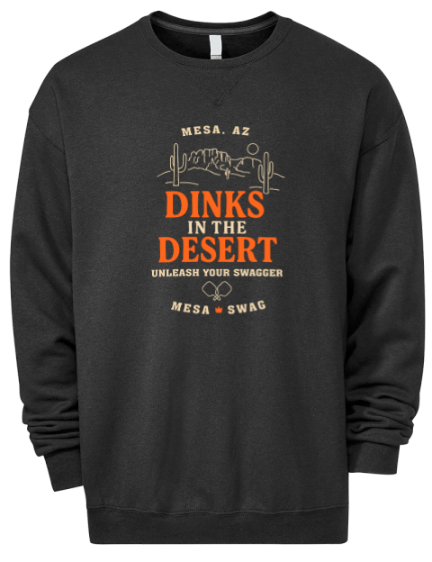 Dinks In The Desert Pickleball Premium Unisex Crewneck Sweatshirt | Swagsta