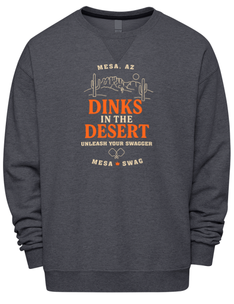 Dinks In The Desert Pickleball Premium Unisex Crewneck Sweatshirt | Swagsta