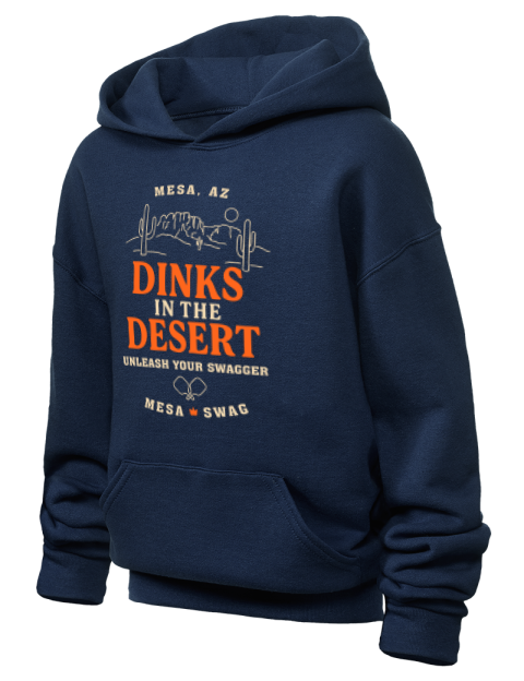 Dinks In The Desert Pickleball Youth Hooded Sweatshirt | Swagsta