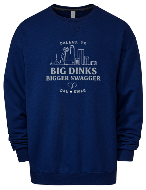 Big Dallas Dinks Pickleball Premium Unisex Crewneck Sweatshirt | Swagsta