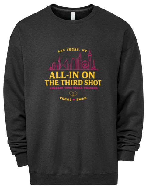 Vegas All In Pickleball Premium Unisex Crewneck Sweatshirt | Swagsta
