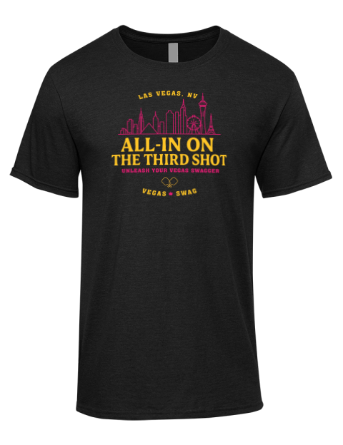 Vegas All In Pickleball Premium Ring-Spun Cotton Unisex T-Shirt | Swagsta