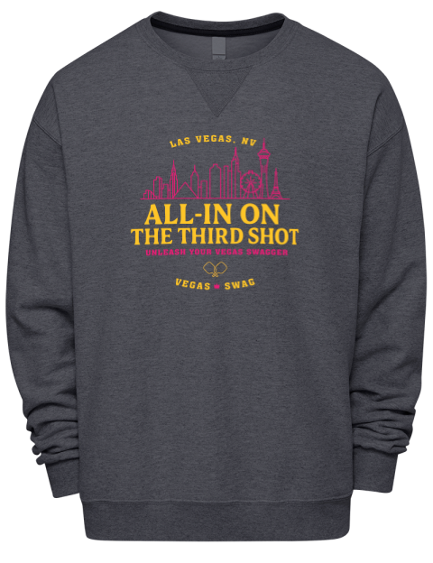 Vegas All In Pickleball Premium Unisex Crewneck Sweatshirt | Swagsta