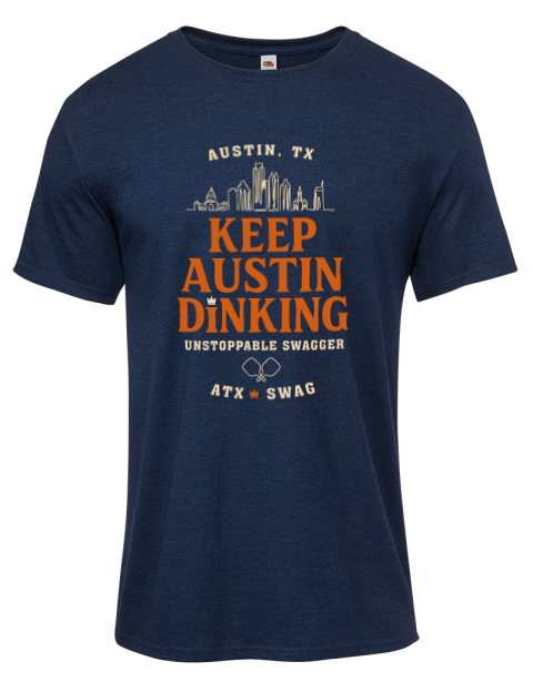Keep Austin Dinking Pickleball Iconic Men's T-Shirt | Swagsta