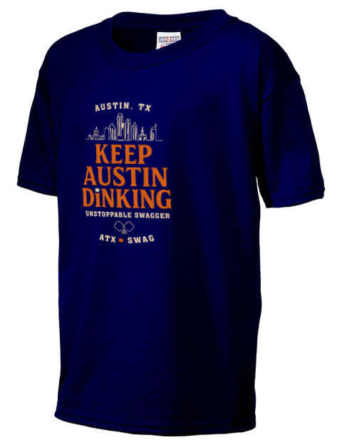 Keep Austin Dinking Pickleball Youth T-Shirt | Swagsta