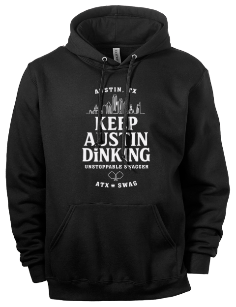 Austin Dink Pickleball Eco Premium Unisex Hooded Sweatshirt | Swagsta